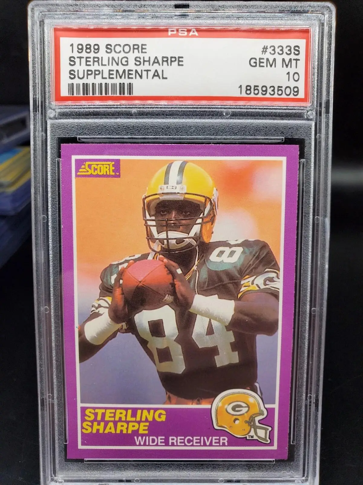 Sterling Sharpe 1989 Score Supplemental Rookie Green Bay Packers 333S PSA 10