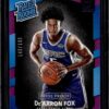 De'Aaron Fox 2017-18 Donruss Press Proof Purple /199 Rookie Sacramento Kings 196
