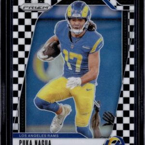 Puka Nacua 2024 Panini Prizm Black and White Checker Los Angeles Rams 168