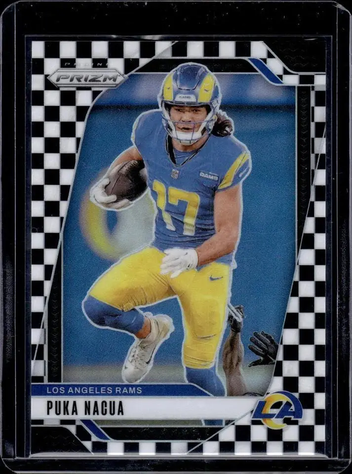 Puka Nacua 2024 Panini Prizm Black and White Checker Los Angeles Rams 168