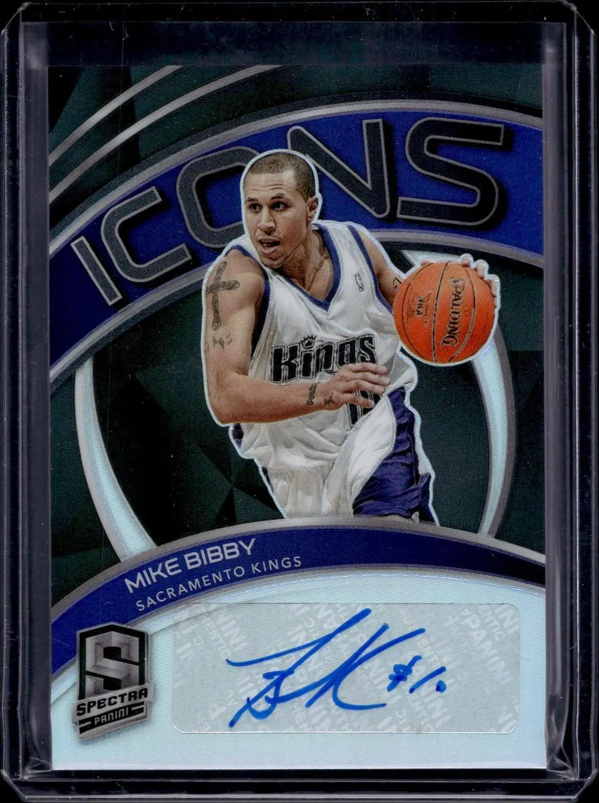 Mike Bibby 2020-21 Panini Spectra Icons Auto /49 Sacramento Kings ICO-MBI