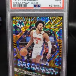 Cade Cunningham 2022-23 Panini Mosaic Breakaway Gold /10 Detroit Pistons 7 PSA 9