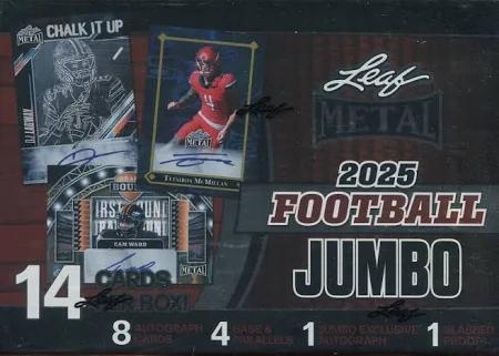2025 Leaf Metal Football Jumbo Box