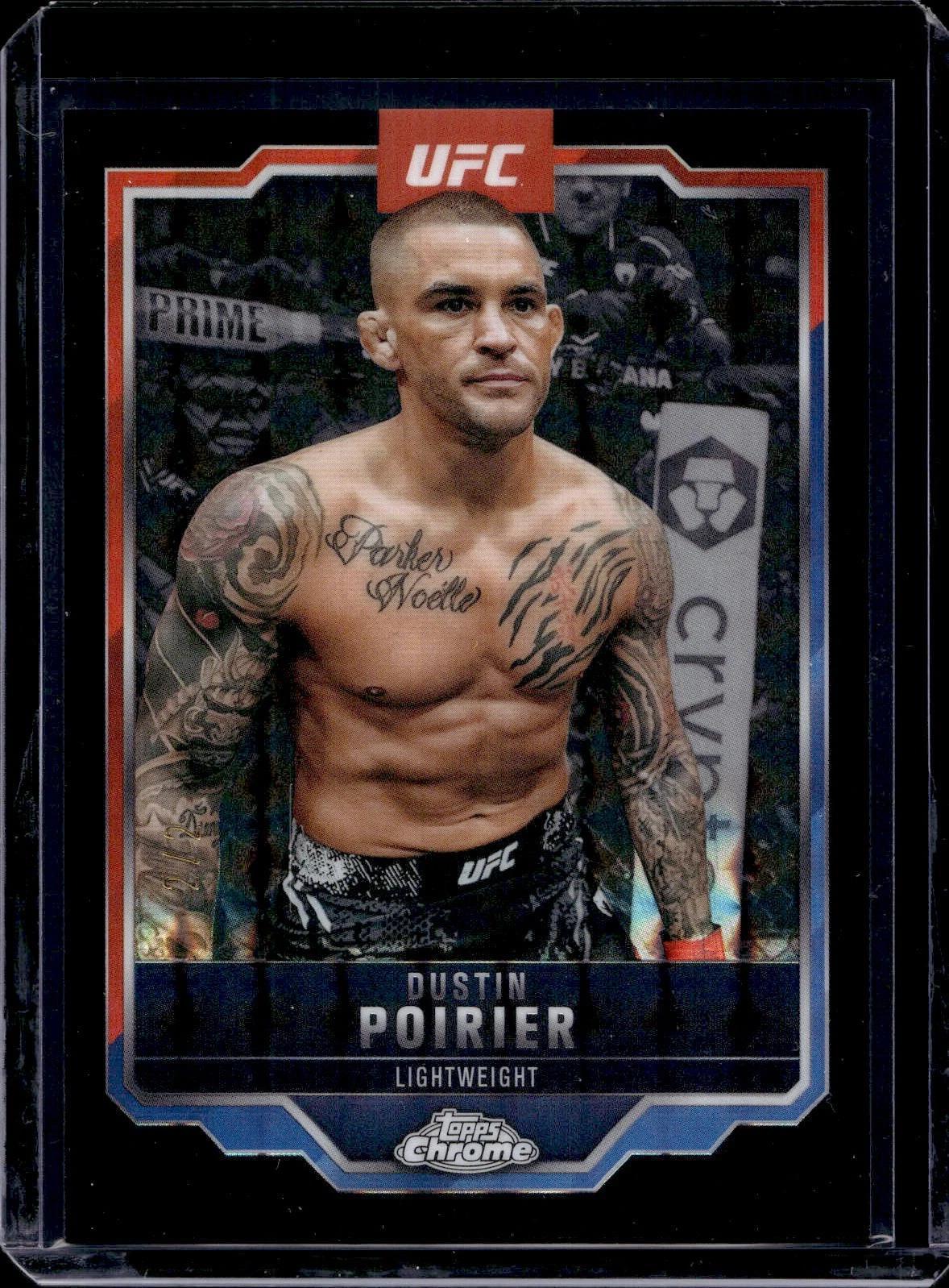 Dustin Poirier 2025 Topps Chrome UFC Black Geometric /2 7
