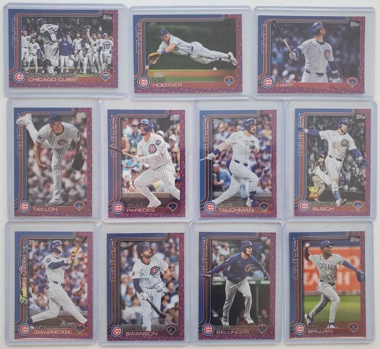 2025 Topps Series 1 & 2 Chicago Cubs Complete Team Border Set SSP 22 Cards