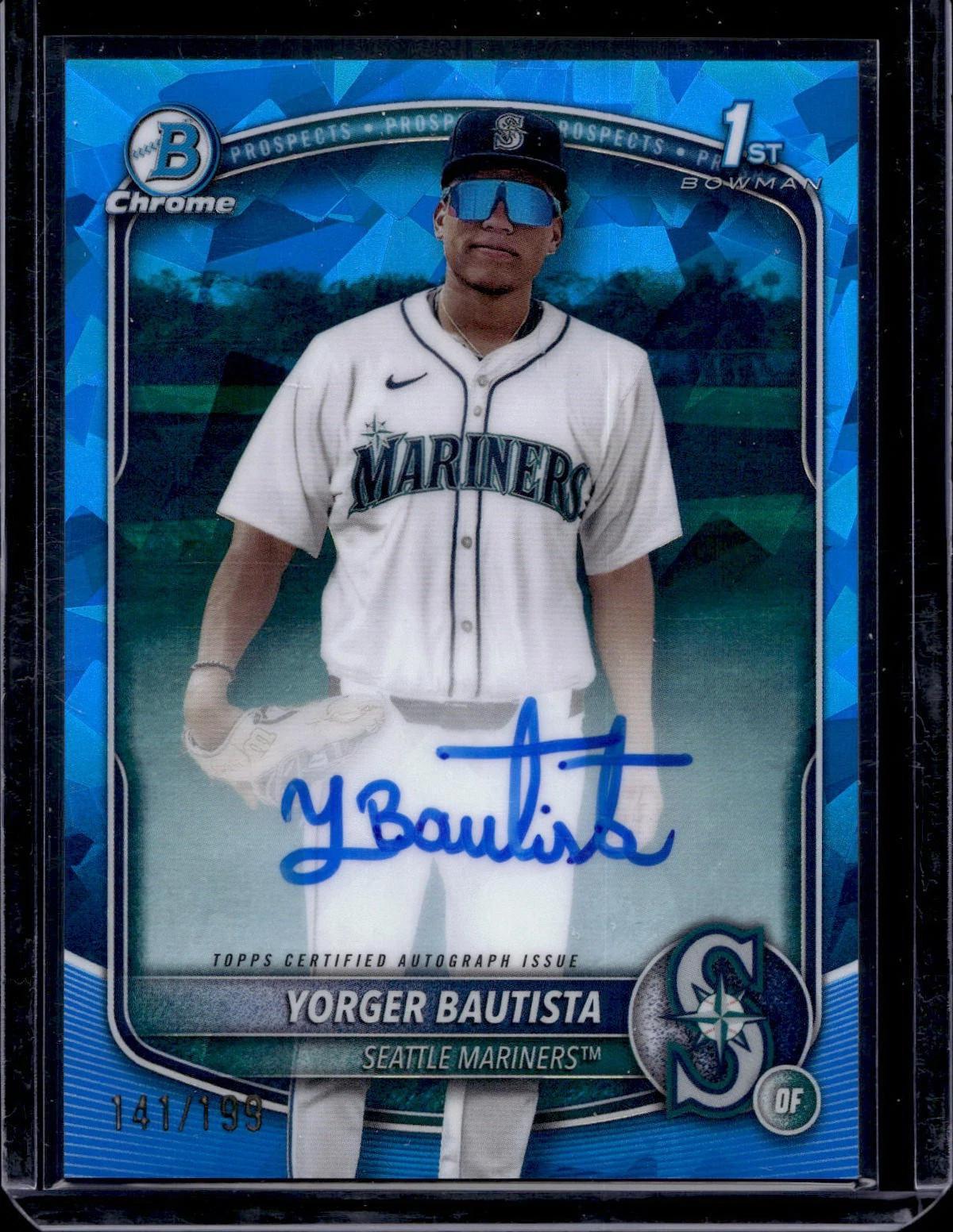 Yorger Bautista 2025 Bowman Chrome Sapphire 1st Auto /199 Seattle Mariners CPSA-YB