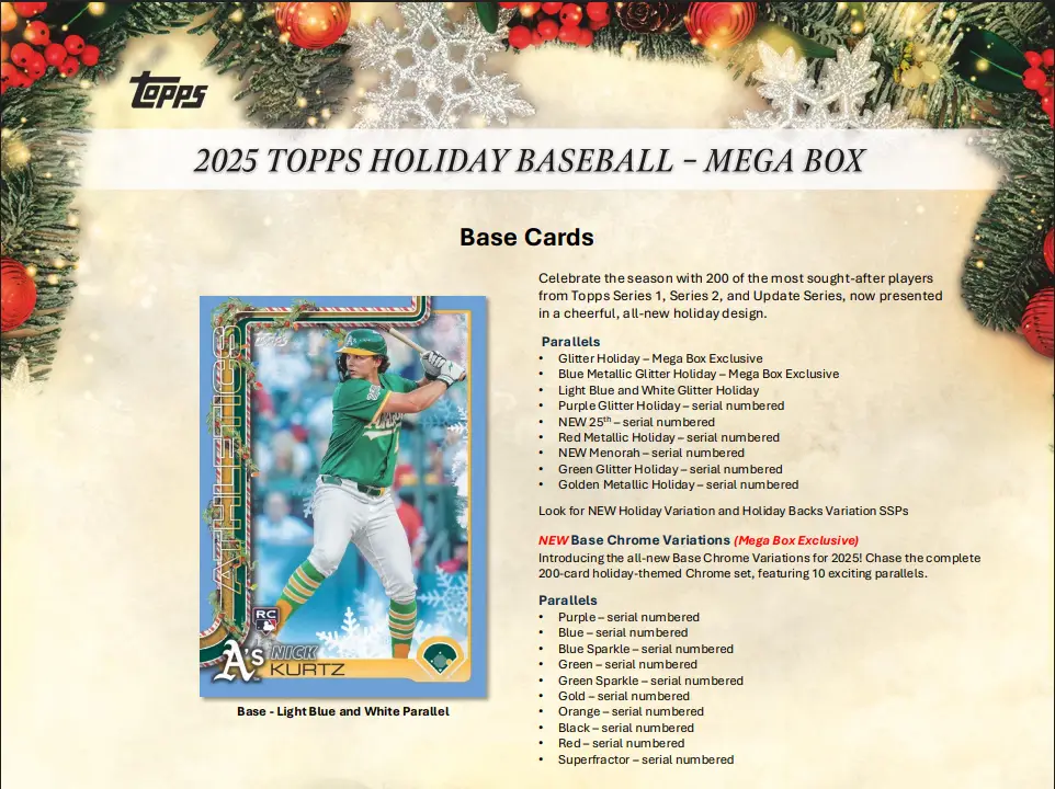 2025 Topps Holiday Baseball Mega Box - Image 3
