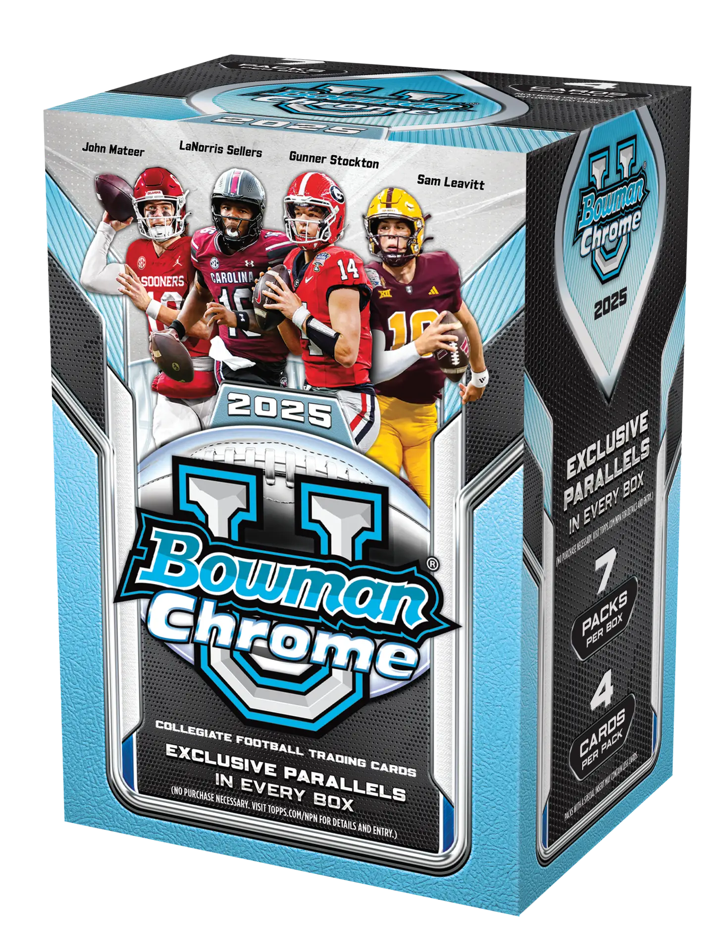 2025 Bowman University Chrome Football Blaster Box
