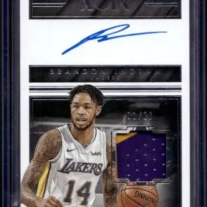 Brandon Ingram 2017-18 Panini Noir Prime Color Auto /20 Los Angeles Lakers CL-BI