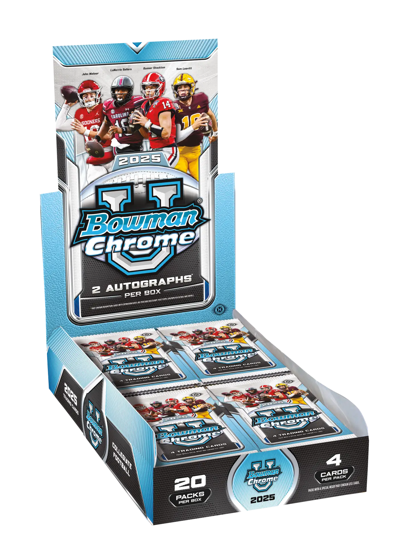 2025 Bowman University Chrome Football Hobby Box