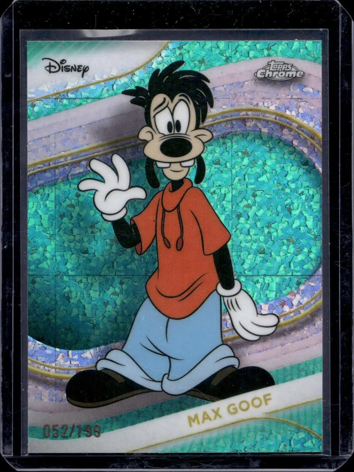 Max Goof 2025 Topps Chrome Disney Aqua Mini Diamond /199 33