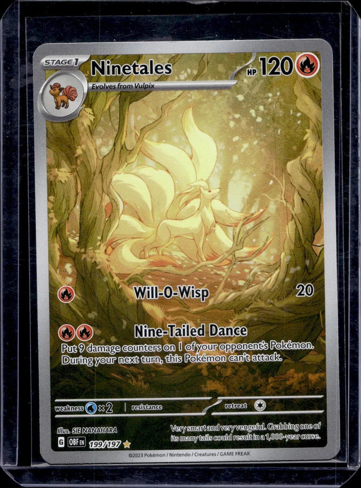 Ninetales 1 Pokemon SV03: Obsidian Flames 199/197 1