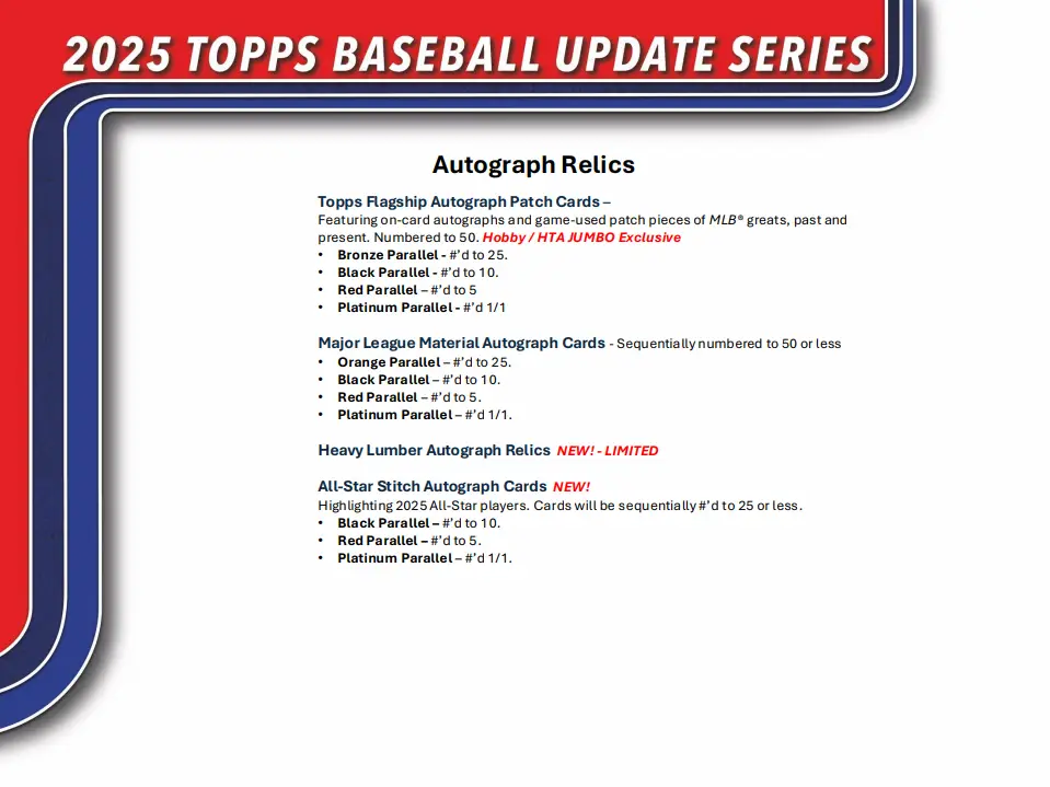 2025 Topps Update Series Baseball Jumbo Hobby Box - Image 9