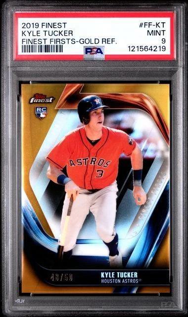 Kyle Tucker 2019 Topps Finest Gold Firsts /50 RC Houston Astros FF-KT PSA 9