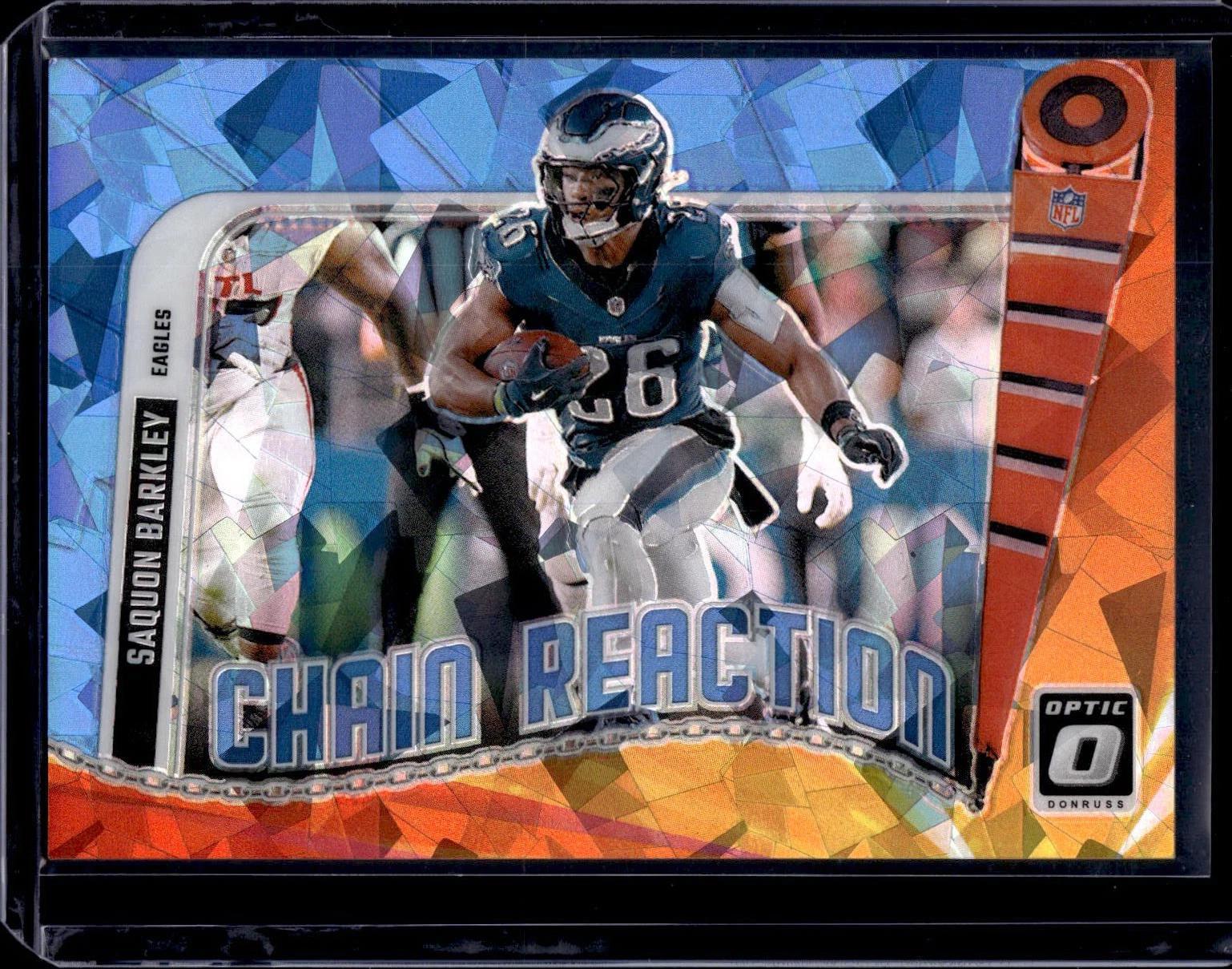 Saquon Barkley 2024 Donruss Optic Chain Reaction Ice /15 Philadelphia Eagles 4