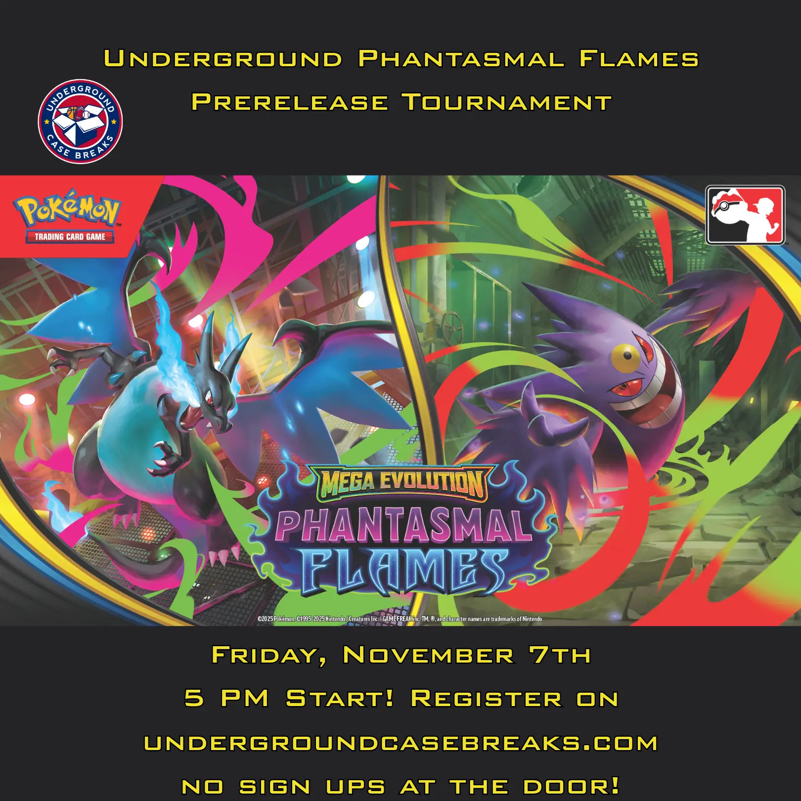 Pokemon Phantasmal Flames Prerelease Event @ Underground!