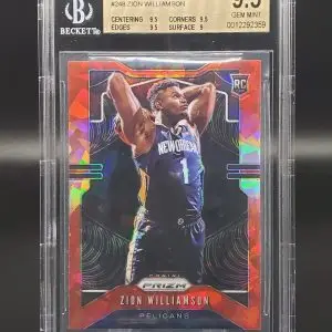Zion Williamson 2019-20 Panini Prizm RC Red Ice New Orleans Pelicans 248 BGS 9.5