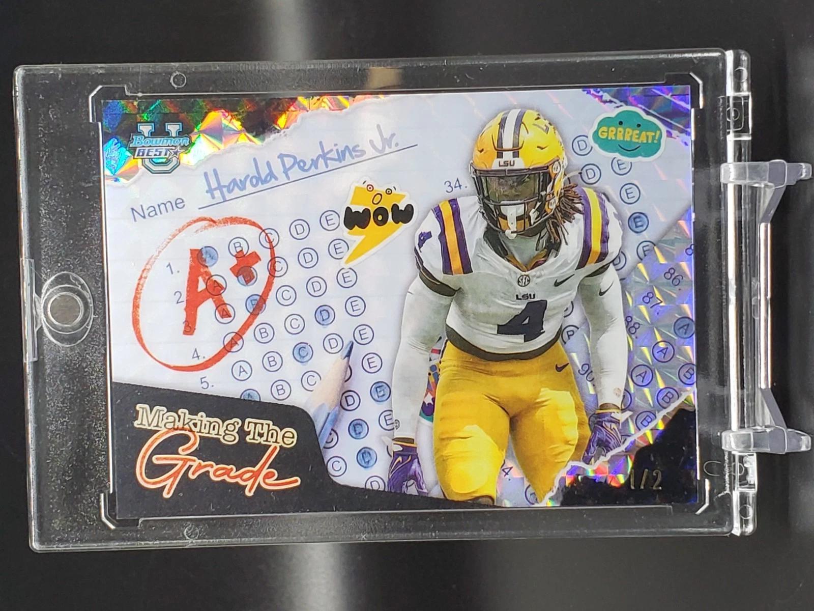 Harold Perkins Jr 2024 Bowman U Best Black Geometric /2 Making The Grade LSU Tigers