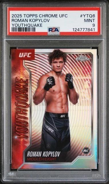 Roman Kopylov 2025 Topps Chrome UFC Youthquake Rookie YTQ-6 PSA 9