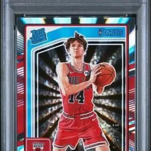 Matas Buzelis 2024-25 Donruss Holo Laser /149 Rated Rookie Chicago Bulls PSA 9