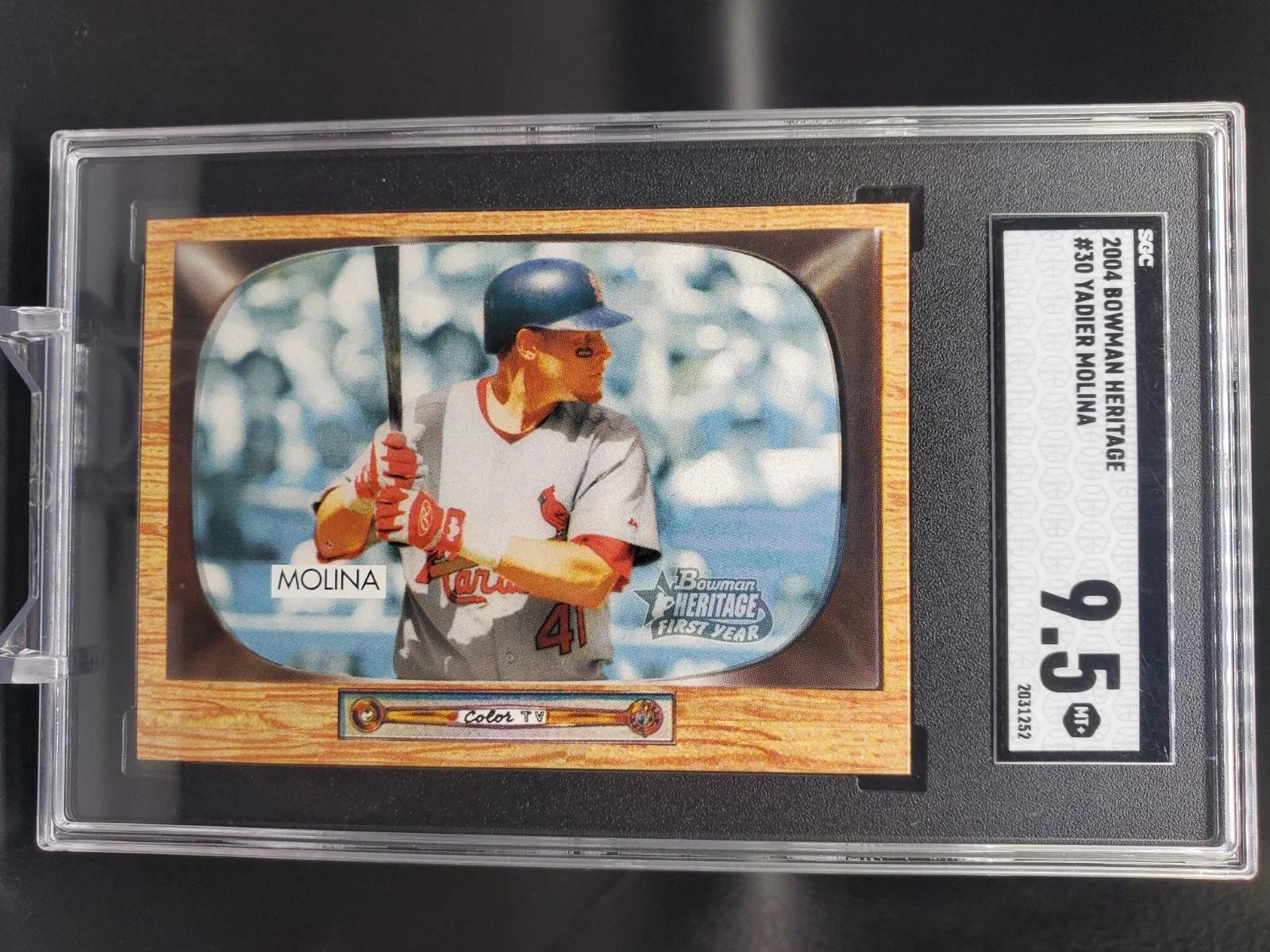 Yadier Molina 2004 Bowman Heritage RC St Louis Cardinals 30 SGC 9.5