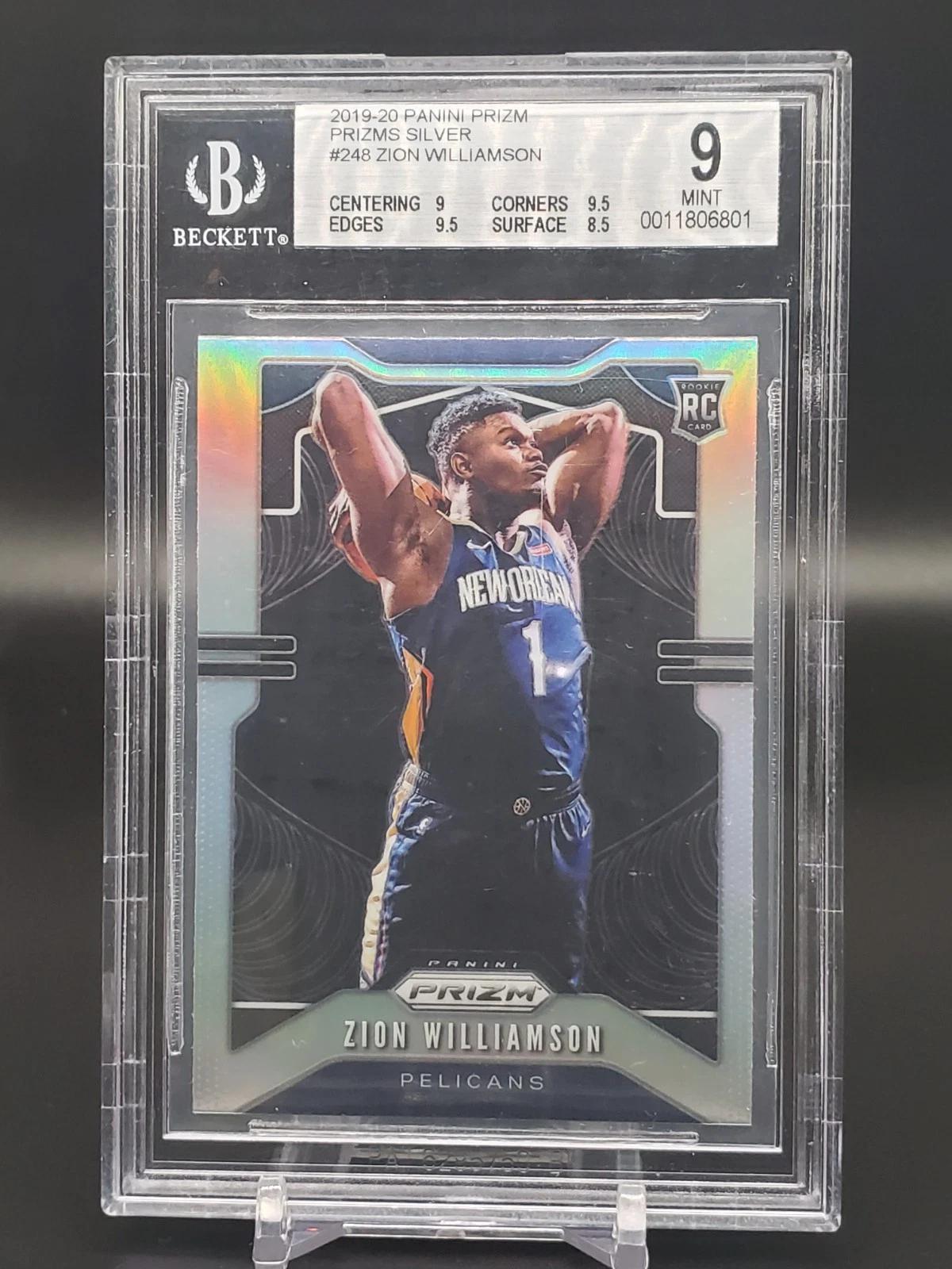 Zion Williamson 2019-20 Panini Prizm RC Silver New Orleans Pelicans 248 BGS 9