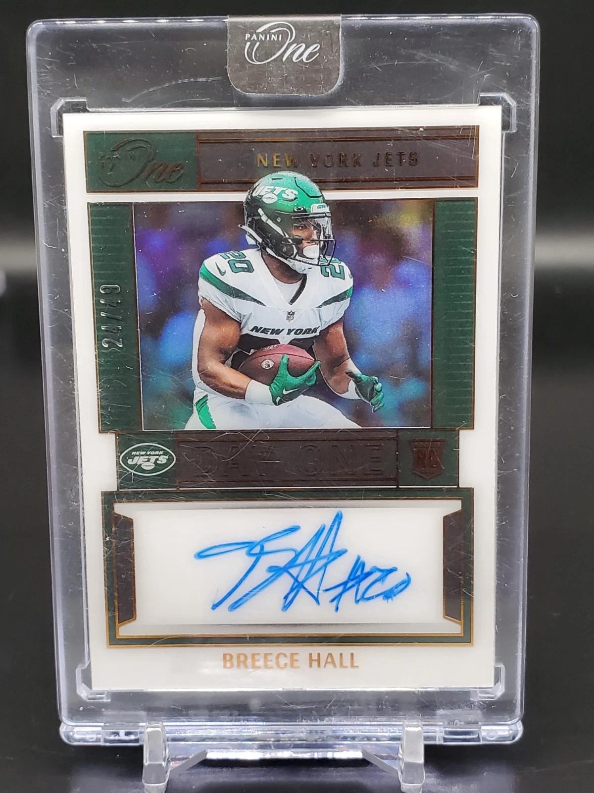 Breece Hall 2022 Panini One Day One RC Auto /49 New York Jets 112