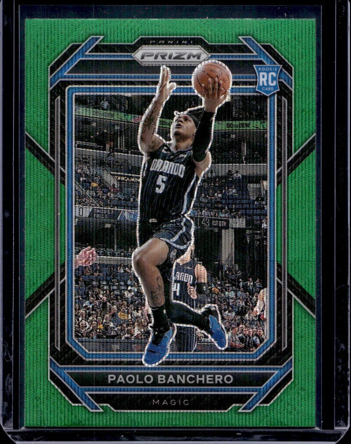 Paolo Banchero 2022-23 Panini Prizm Green Wave RC Orlando Magic 249