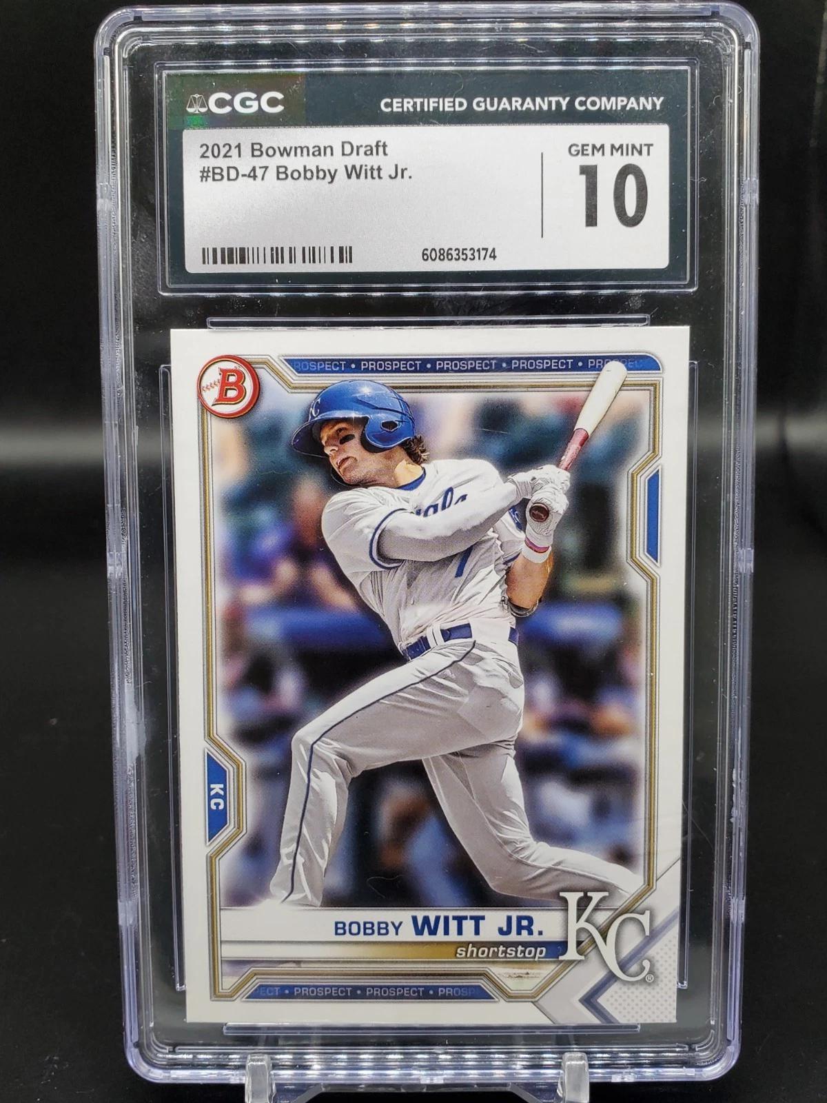 Bobby Witt Jr 2021 Bowman Draft Kansas City Royals BD-47 CGC 10