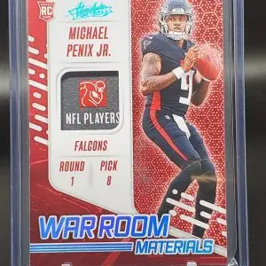 Michael Penix 2024 Panini Absolute War Room Materials 1/1 RC Falcons WRM-MPJ