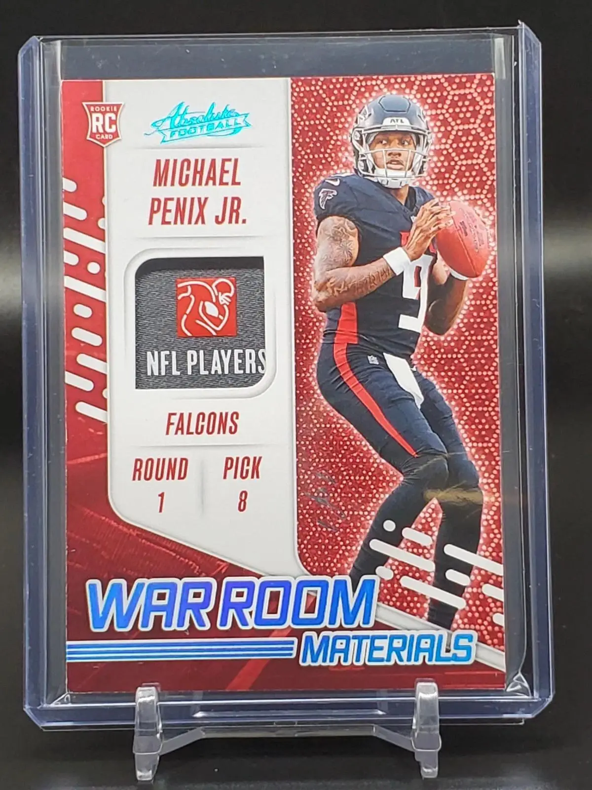 Michael Penix 2024 Panini Absolute War Room Materials 1/1 RC Falcons WRM-MPJ