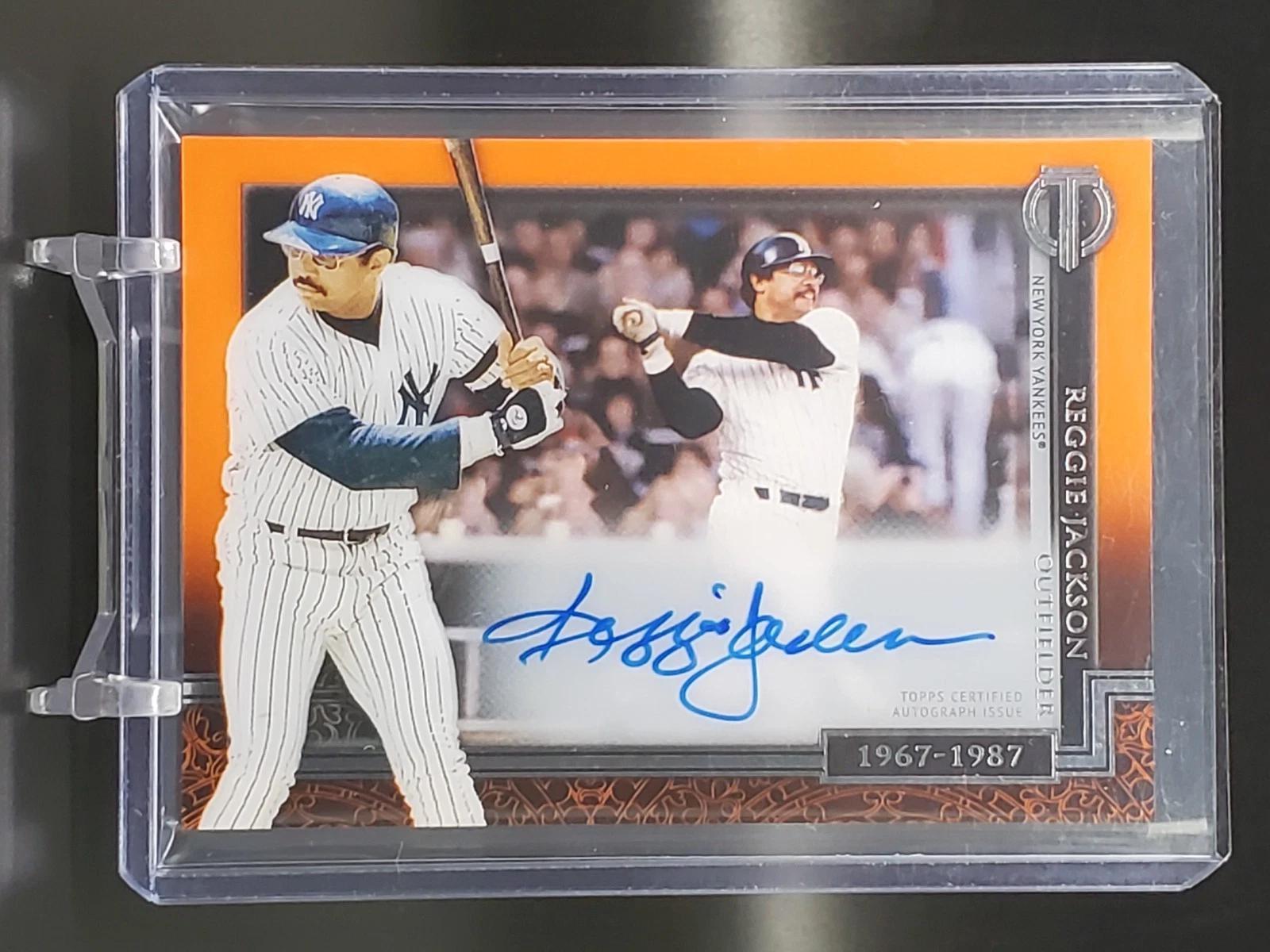 Reggie Jackson 2017 Topps Tribute Orange Auto /25 New York Yankees GOE-RJ