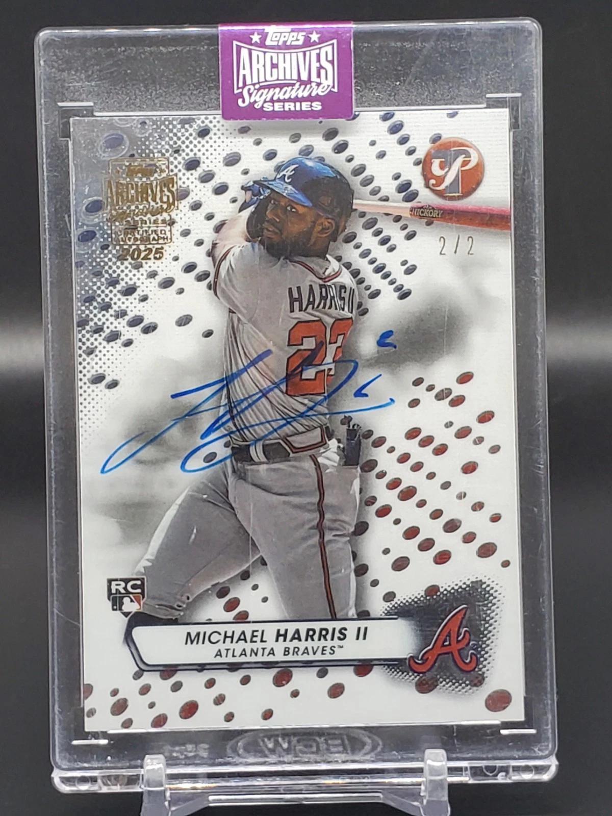 Michael Harris II 2025 Topps Archives Signature Pristine Auto /2 Atlanta Braves