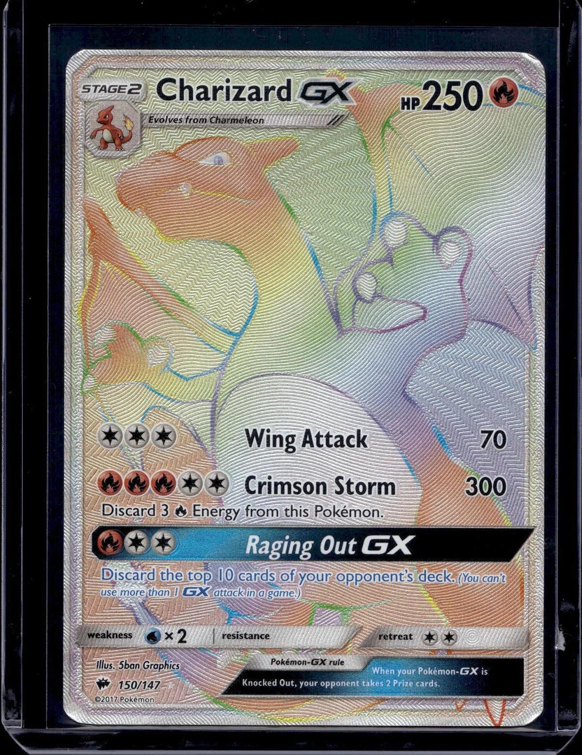 Charizard GX (Secret) Pokemon SM - Burning Shadows 150/147