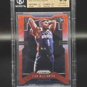 Zion Williamson 2019-20 Panini Prizm RC Ruby Wave New Orleans Pelicans BGS 9.5
