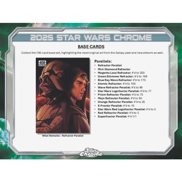 2025 Topps Star Wars Chrome Galaxy Hobby Box - Image 3