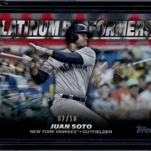 Juan Soto 2024 Topps Platinum Performers Red /10 New York Yankees PP-17