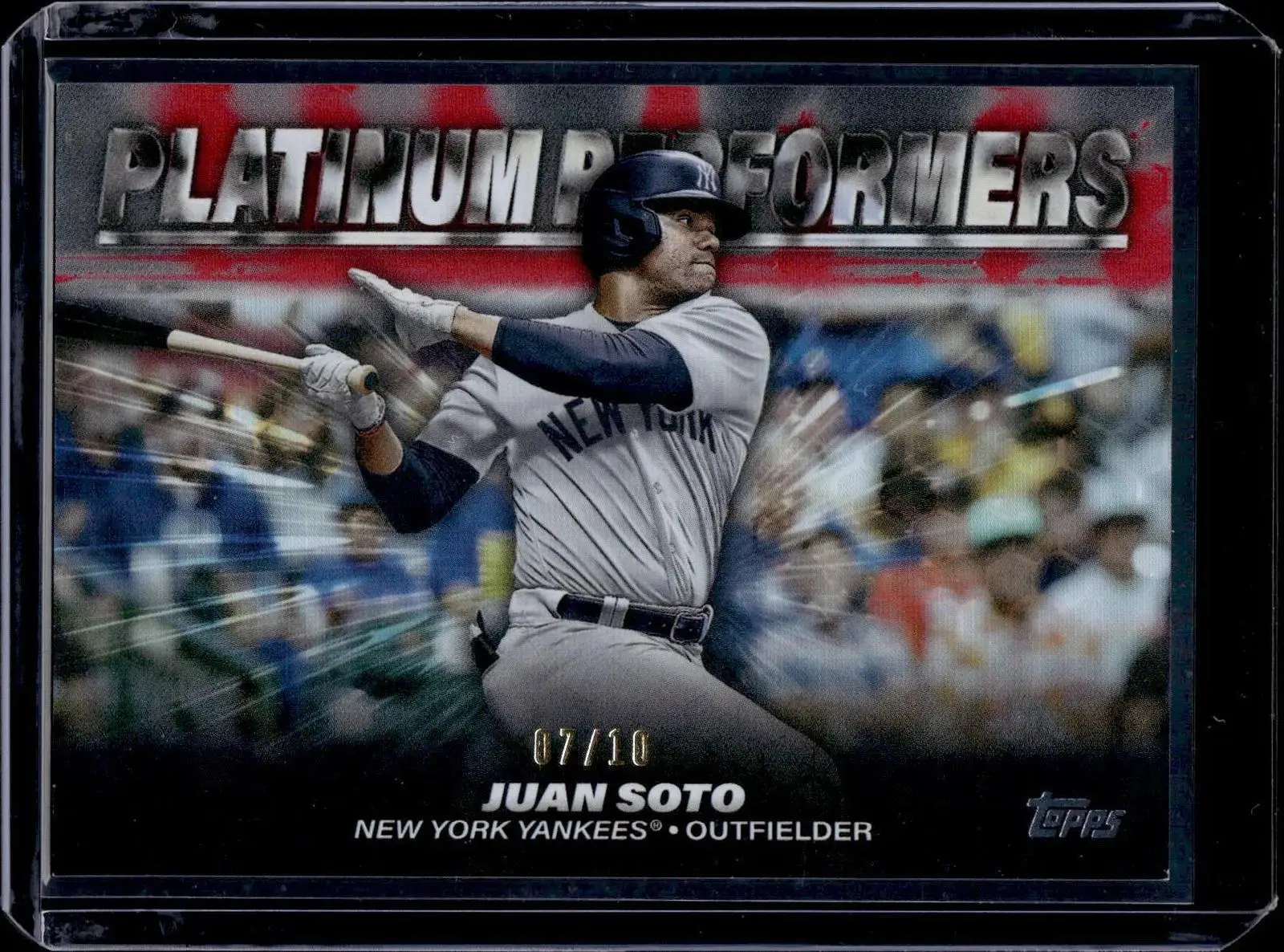 Juan Soto 2024 Topps Platinum Performers Red /10 New York Yankees PP-17