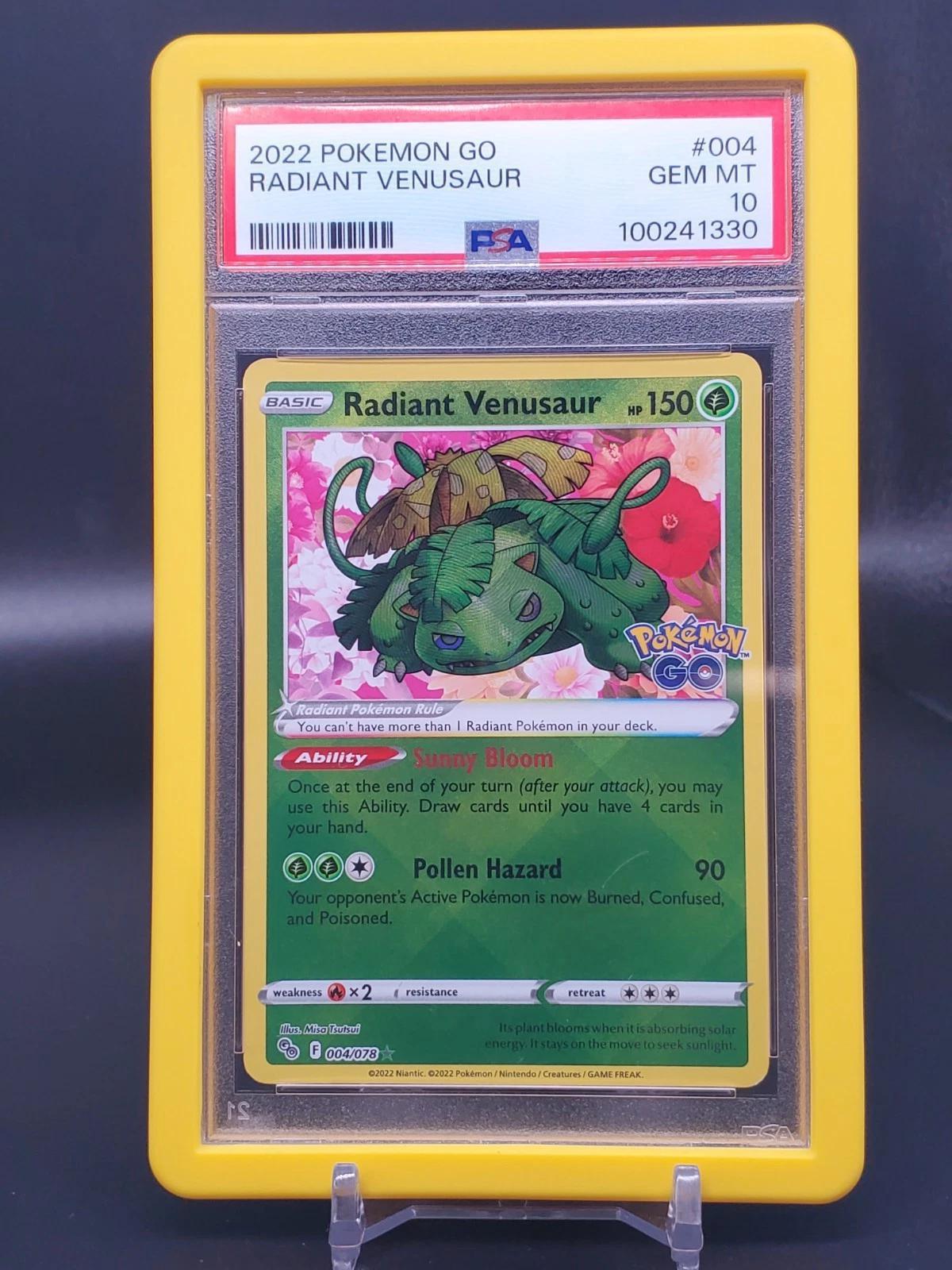 Radiant Venusaur Pokemon Go Holo 004/078 PSA 10