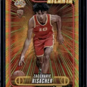 Zaccharie Risacher 2024-25 Topps Chrome Radiating Rookies Atlanta Hawks RR-1