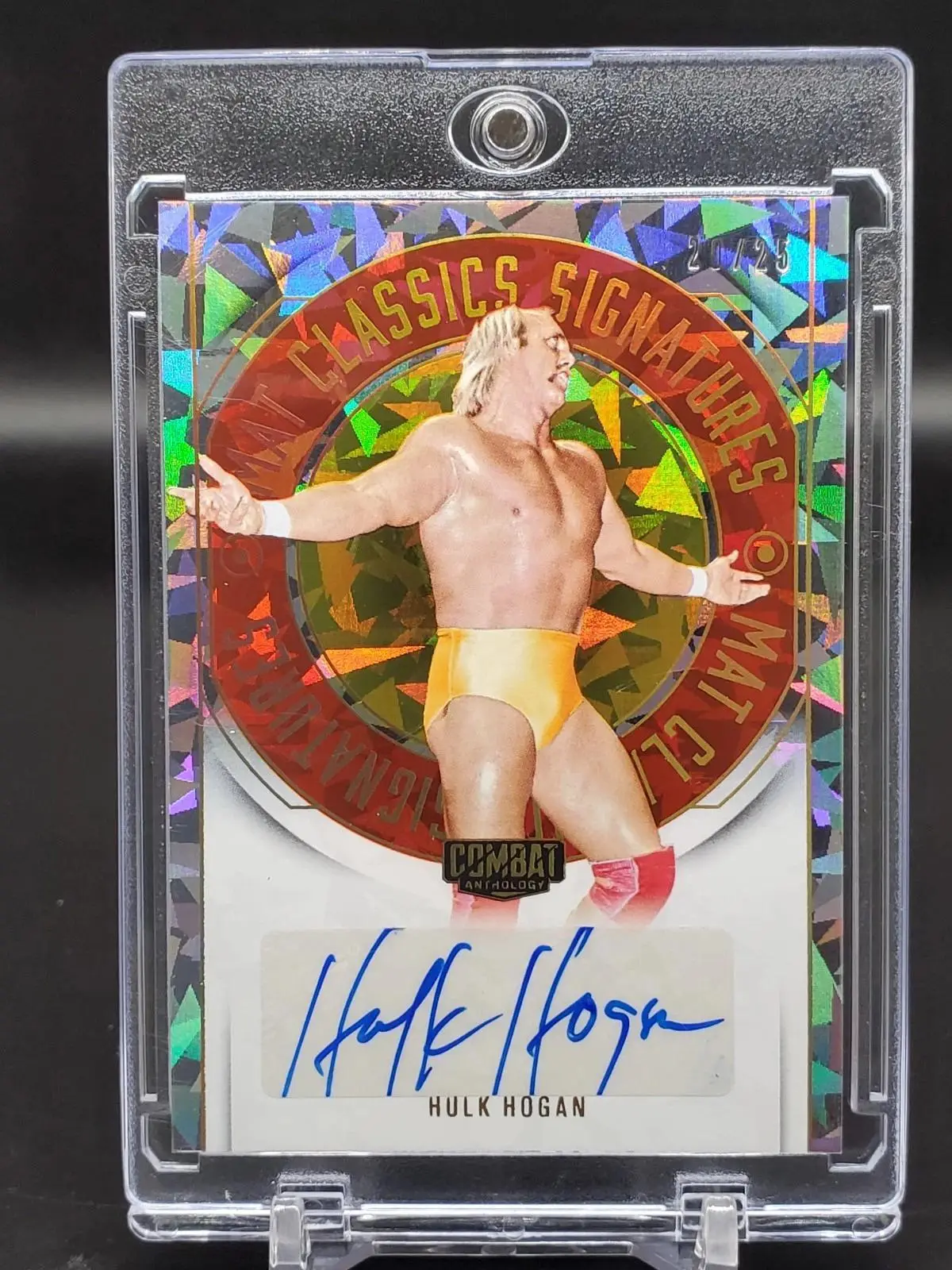 Hulk Hogan 2025 Panini Combat Anthology Mat Classics Signatures Ice Auto /25