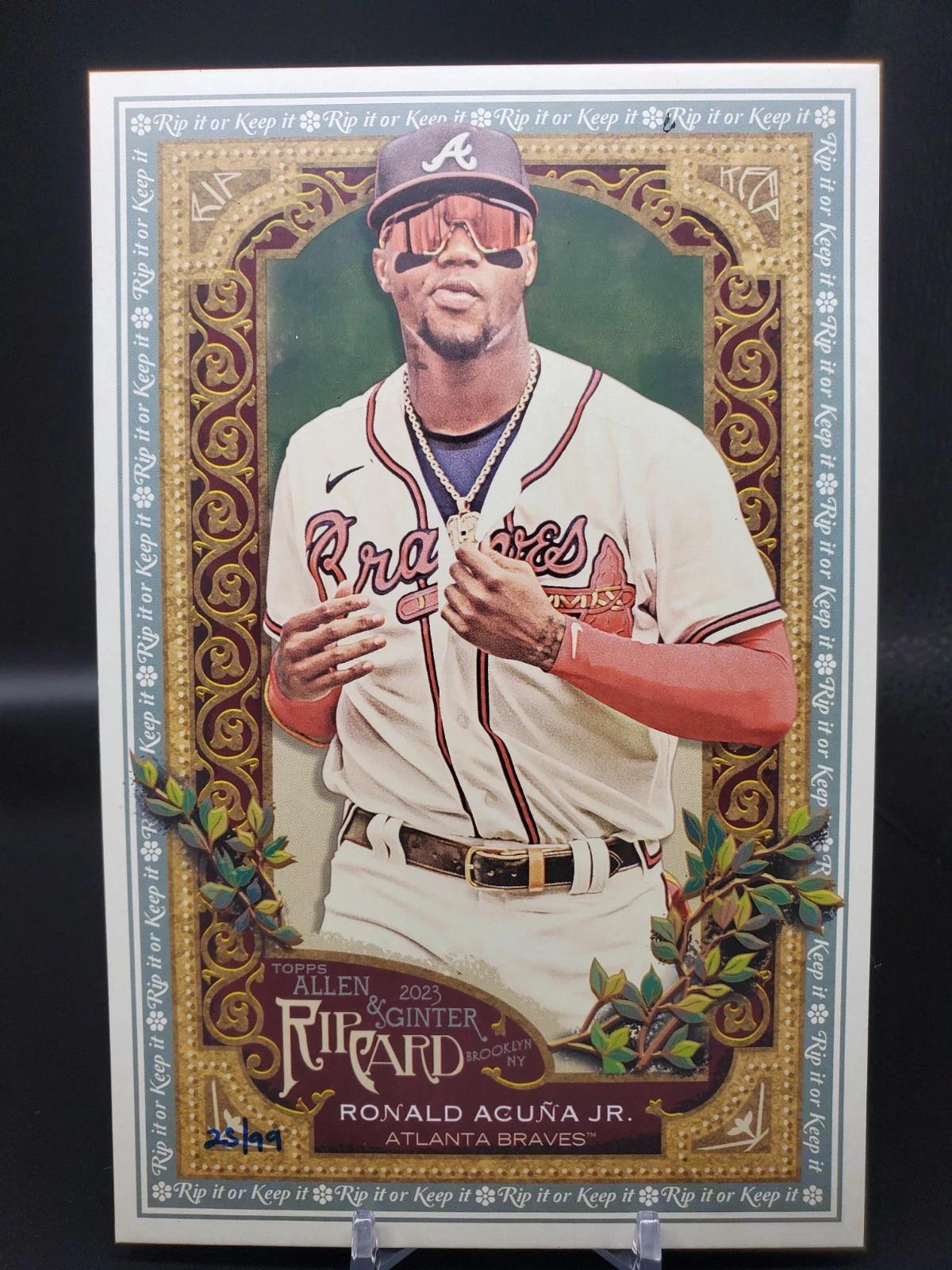 Ronald Acuna Jr 2023 Topps Allen & Ginter Triple Rip Card /99 Atlanta Braves