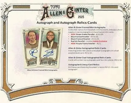 2025 Topps Allen & Ginter Baseball Hobby Box - Image 4