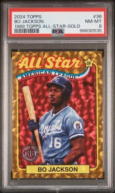 Bo Jackson 2024 Topps 1989 All Star Gold /50 Kansas City Royals 89ASB-36 PSA 8