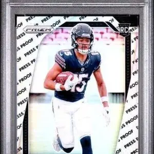Rome Odunze 2024 Panini Prizm Press Proof SSP Rookie Chicago Bears 385 PSA 9
