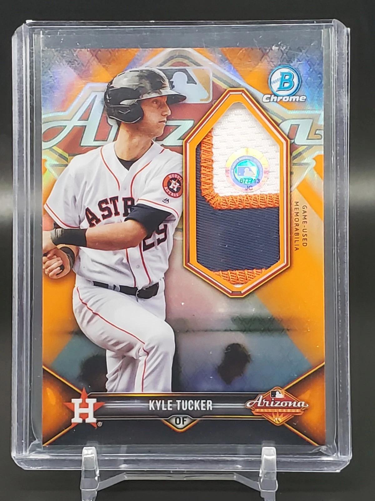 Kyle Tucker 2018 Bowman Chrome AFL Fall Stars Relic /25 Houston Astros ...