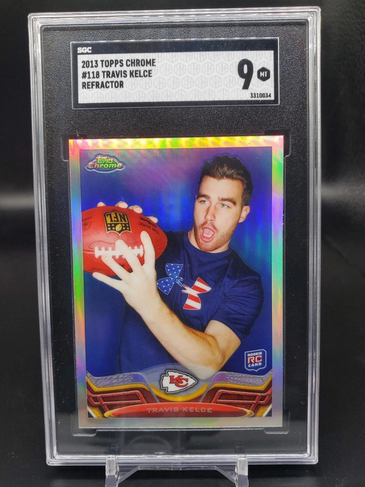 Travis Kelce 2013 Topps Chrome Refractor RC Kansas City Chiefs 118 SGC 9