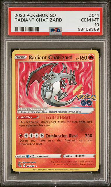 Radiant Charizard Pokemon Go 011/078 PSA 10