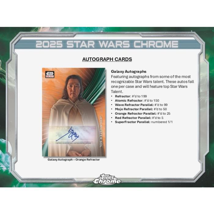 2025 Topps Star Wars Chrome Galaxy Hobby Box - Image 6