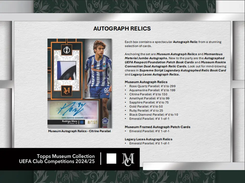 2024-25 Topps UEFA Club Competitions Museum Collection Soccer Hobby Box - Image 16
